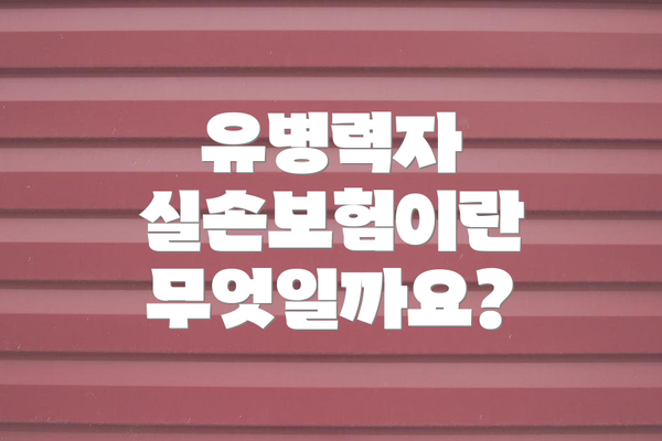 유병력자 실손보험이란 무엇일까요?
