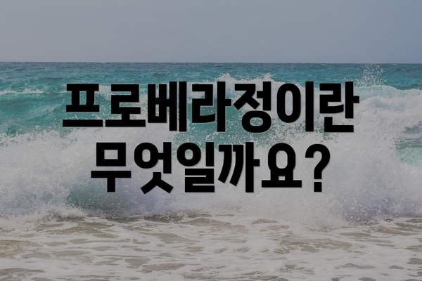 프로베라정이란 무엇일까요?