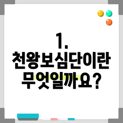 1. 천왕보심단이란 무엇일까요?