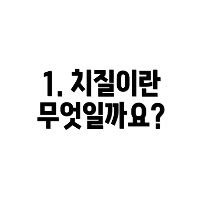 1. 치질이란 무엇일까요?