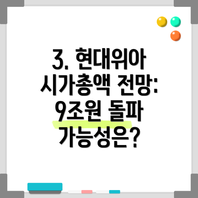 3. 현대위아 시가총액 전망: 9조원 돌파 가능성은?