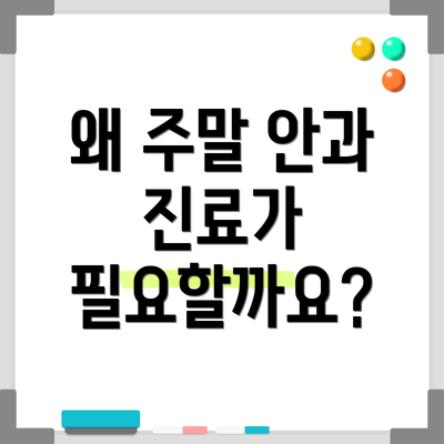 왜 주말 안과 진료가 필요할까요?