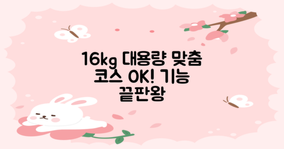 16kg 대용량, 맞춤 코스