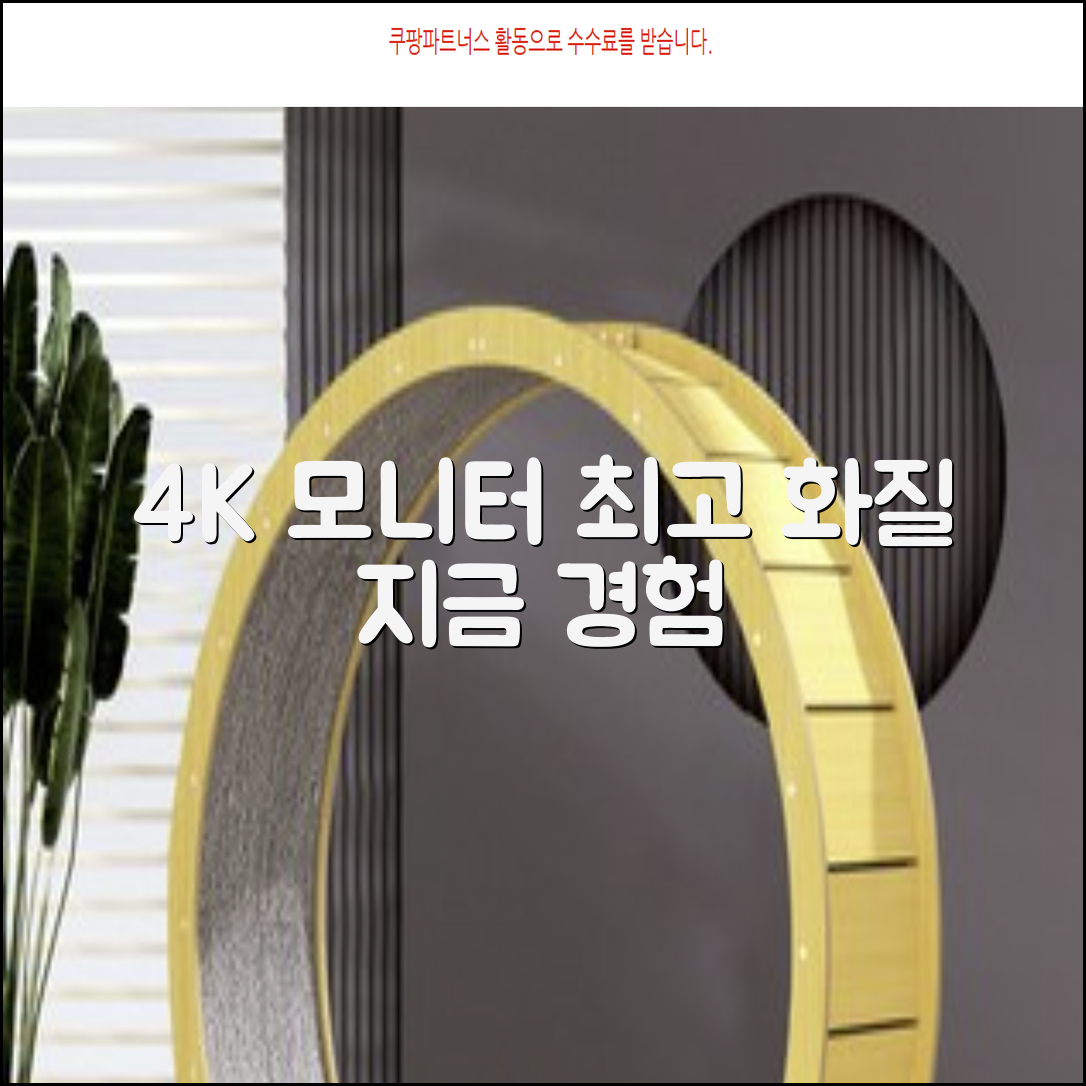 4K 모니터: 최고의 화질을 경험하세요!
